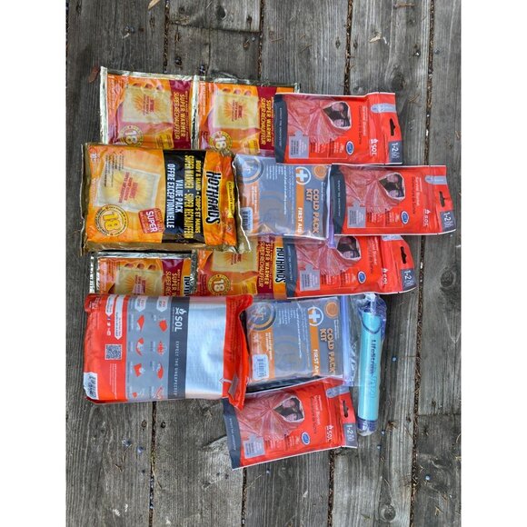 HUGE LOT SOL Heat Sheet Survival Emergency Blanket Body Warmer Cold Pack - Picture 5 of 6